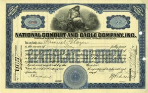 National Conduit and Cable Co., Inc - Stock Certificate
